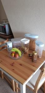 a wooden table with food on top of it at Victorian Townhouse in Banbury +2 photos