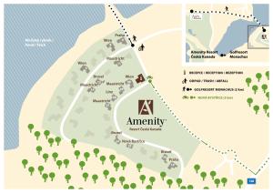 a map of an aminity campus at Amenity Resort Česká Kanada in Nová Bystřice