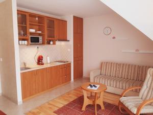 A kitchen or kitchenette at Lola Apartman