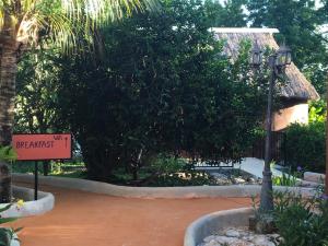 Vrt pred nastanitvijo The Pickled Onion B&B and Restaurant Uxmal