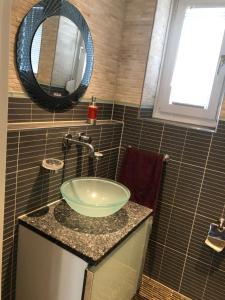 Ein Badezimmer in der Unterkunft Ferienwohnung Amperblick Fürstenfeldbruck