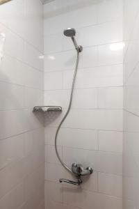 a shower with a shower head in a bathroom at 31 Toidze Apartment in Tbilisi City