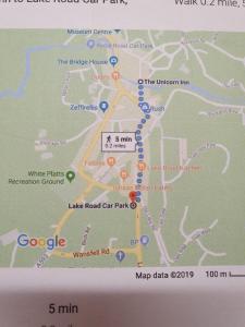 A bird's-eye view of The Unicorn inn 