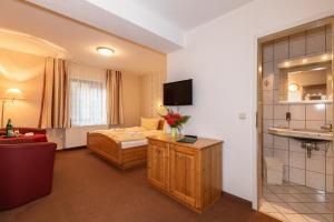 TV a/nebo společenská místnost v ubytování Waldgasthof & Hotel Am Sauwald