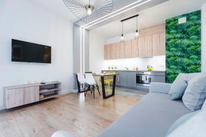 Televízia a/alebo spoločenská miestnosť v ubytovaní Grand Apartament