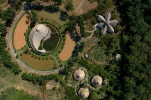 Letecký snímek ubytování Ecolodge Cosmogénesis