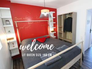 Postel nebo postele na pokoji v ubytování Appart Cosy Brest (les Capucins)