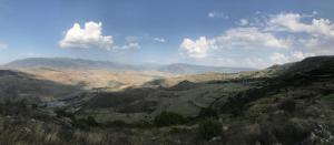 a view of a valley in the mountains at Oasis in Aspindza