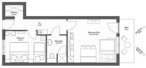 Plán poschodí v ubytovaní Appartement Jana by Schladming-Appartements