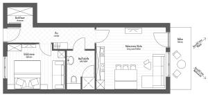 Plán poschodí v ubytovaní Appartement Jana by Schladming-Appartements