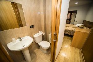Koupelna v ubytování Hostal Caballeros