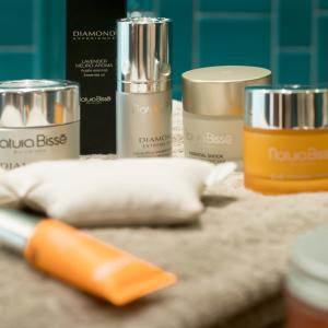 a pile of products sitting on top of a counter at El Llorenc Parc de la Mar - Adults Only (+16) in Palma de Mallorca