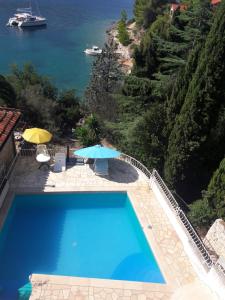 una piscina con vistas al agua en Villa Aquamare****, en Vela Luka
