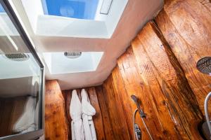 Koupelna v ubytování Hotel Puntagrande