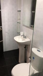 Koupelna v ubytování Hotel Hernández CTG