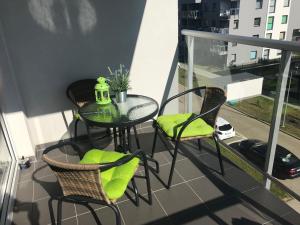 Balkón alebo terasa v ubytovaní Apartament Lucky