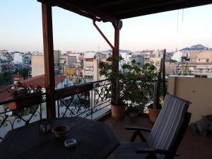 Uma varanda ou terraço em Gazi view apartments
