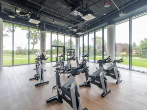 Fitness centrum a/nebo fitness zařízení v ubytování Seaside - Apartamenty KOMFORT, widok na morze, Parking