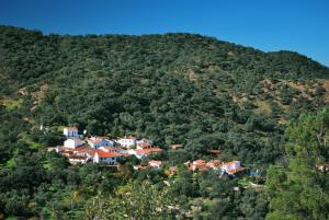 wioska na zboczu góry w obiekcie El alojamiento rural de Peter w mieście Corterrangel