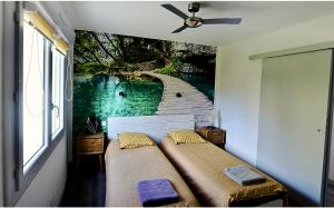 Lázně a/nebo wellness v ubytování Chambre La Caunette