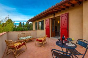 Balkón alebo terasa v ubytovaní Agriturismo Villa Ulivello in Chianti