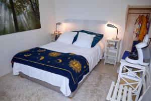 מיטה או מיטות בחדר ב-Bed & Breakfast Wesseloh