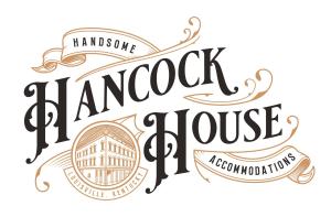 a set of vintage handcrafted logo for a harvard house at Hancock House in Louisville