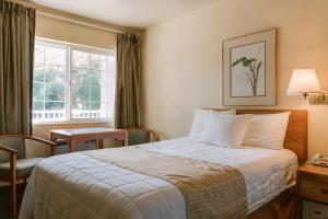 Postel nebo postele na pokoji v ubytování Riverfront Inn Roseburg