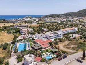 an aerial view of a resort with a pool at Lymberia Hotel in Faliraki