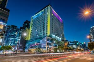 Nespecifikovaný výhled na destinaci Pusan nebo výhled na město při pohledu z hotelu