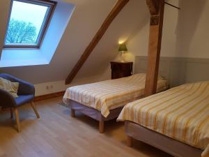 Cama o camas de una habitación en Chateau de Salvert - Gites