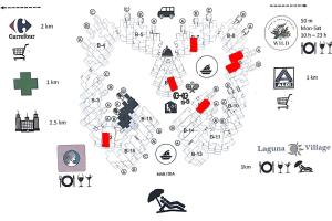 The floor plan of 110 - Beach Two-Bedroom Apartment