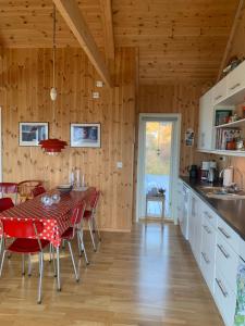 Virtuve vai virtuves zona naktsmītnē Unique private cabin in Lofoten