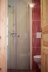 Phòng tắm tại Tourist Farm Apartments Lovrec