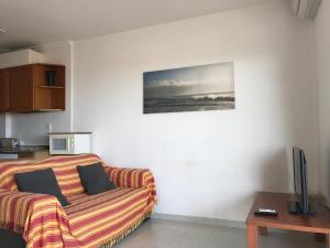 カンブリルスにあるApartamento con vistas al mar Edif Espigons 129B - INMO22のリビングルーム(ソファ付)