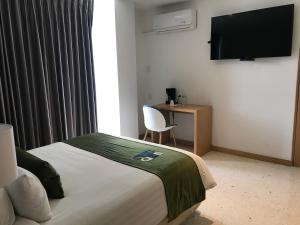 TV o dispositivi per l'intrattenimento presso Hotel Ros Gaud