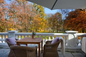 Balkon lub taras w obiekcie Pałac Cieleśnica