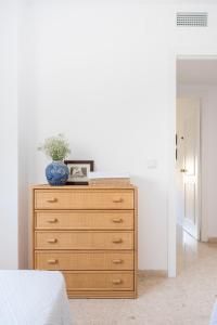 Posteľ alebo postele v izbe v ubytovaní Beautiful apartment with terrace near the beach