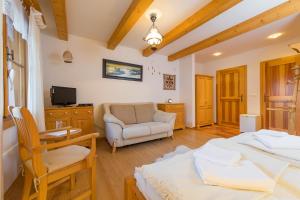 TV a/nebo společenská místnost v ubytování Valašské chalupy Resort