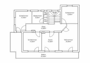 Plán poschodí v ubytovaní Apartment Ahorn View