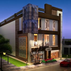 a rendering of a house with a spiral at Hotel delight deluxe in Pipra Dewās