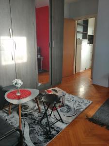 Posezení v ubytování Apartman Red wall