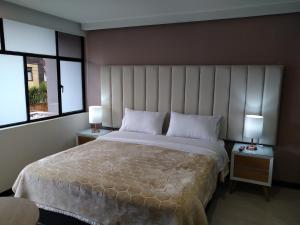 Un pat sau paturi într-o cameră la Hotel Agora Boutique