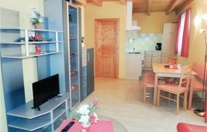 MörtschachにあるStunning Apartment In Mrtschach With 2 Bedrooms And Wifiのリビングルーム(テレビ付)、キッチン