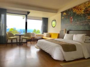 Llit o llits en una habitació de Hotel Annapurna View Sarangkot