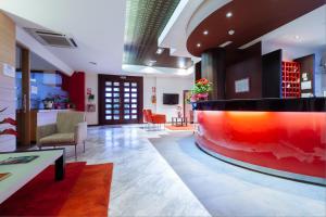 The lobby or reception area at Hotel Philadelfia