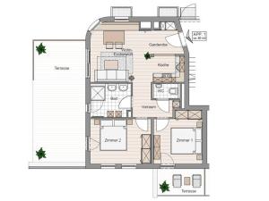 Grundriss der Unterkunft Steinberghaus Apartments