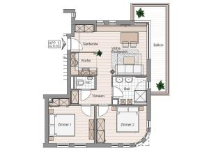 Grundriss der Unterkunft Steinberghaus Apartments