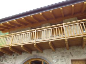 Balkón nebo terasa v ubytování Agritur Maso Bornie