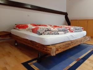Postel nebo postele na pokoji v ubytování Mühle